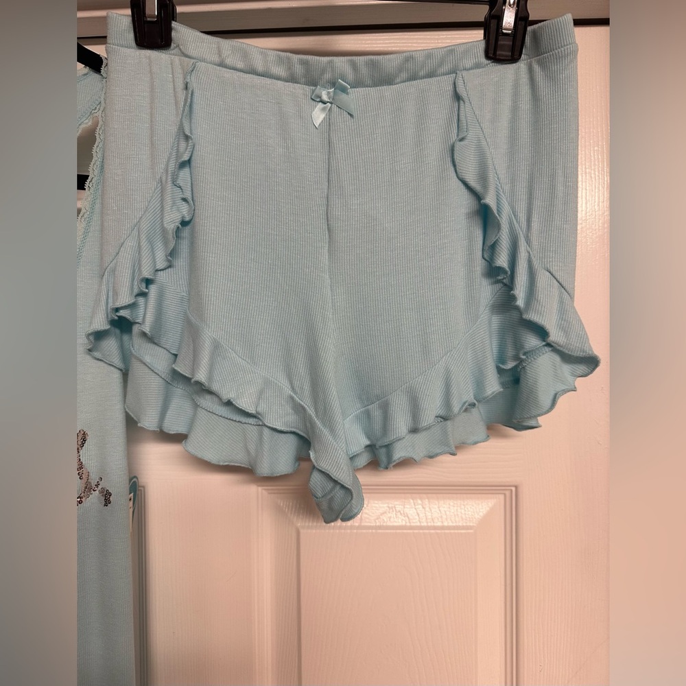 Blue by Betsey Johnson Light Blue 'Mrs.' Pajama Set - Picture 3 of 8